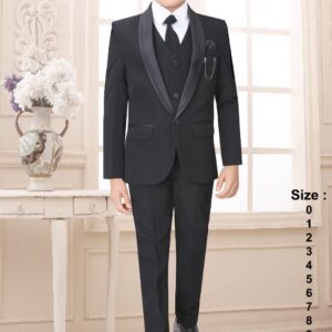 EXOMOON® “Mini Monarch” – Classic Black Royal Suit for Boys